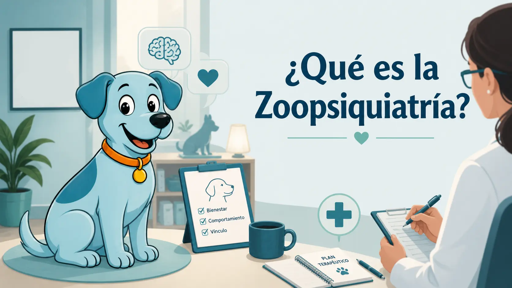 Perro en consulta de zoopsiquiatría